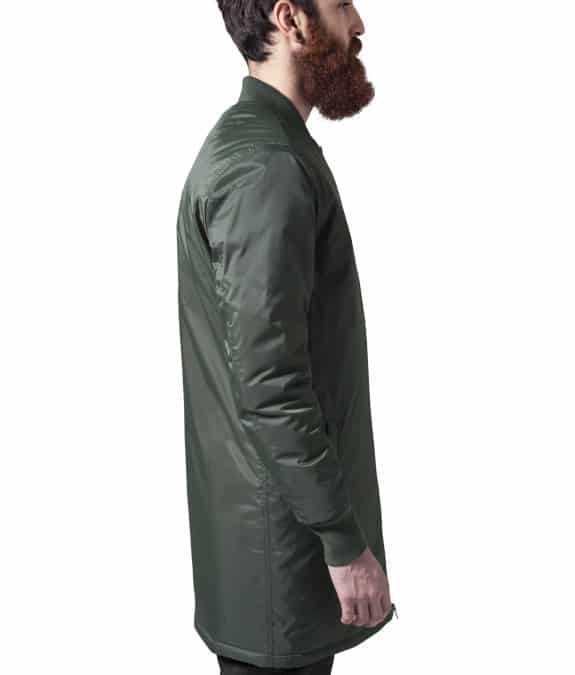 Long Bomber Jacket olive3